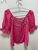 Blusa Cigana rosa com detalhe em renda