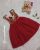 Vestido rodado – vermelho Froral infantil